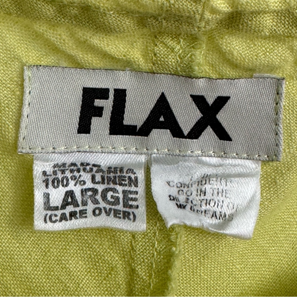 Flax Women's Light Green Linen Sleeveless Dress Size L - Picture 7 of 10